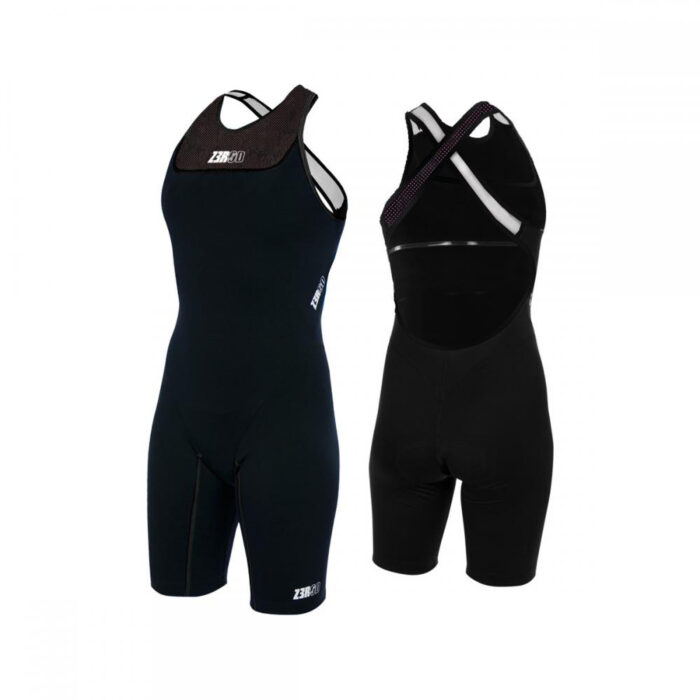 Woman Start Trisuit Charcoal Black